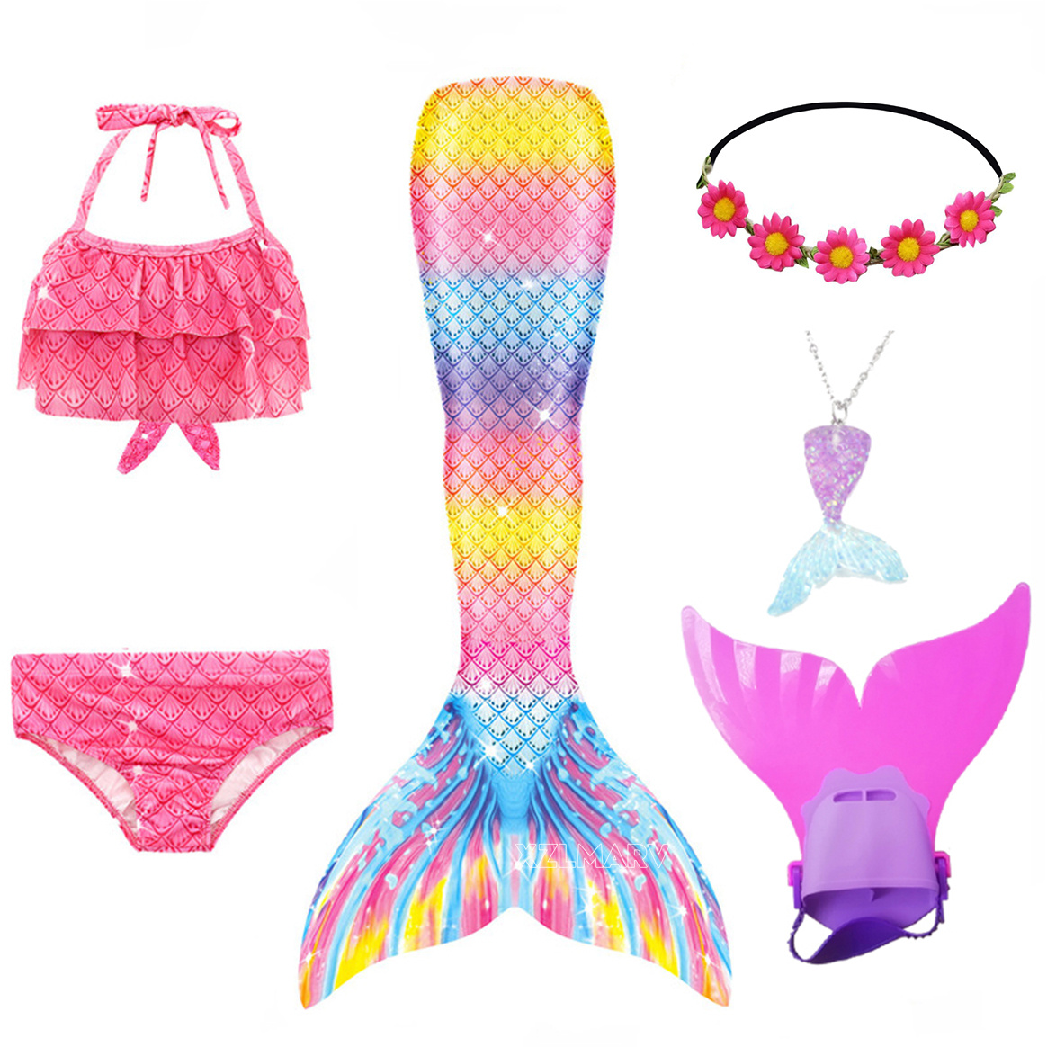 6 unids/set Ariel niñas nataci - Flippers Swimming reseña y precio