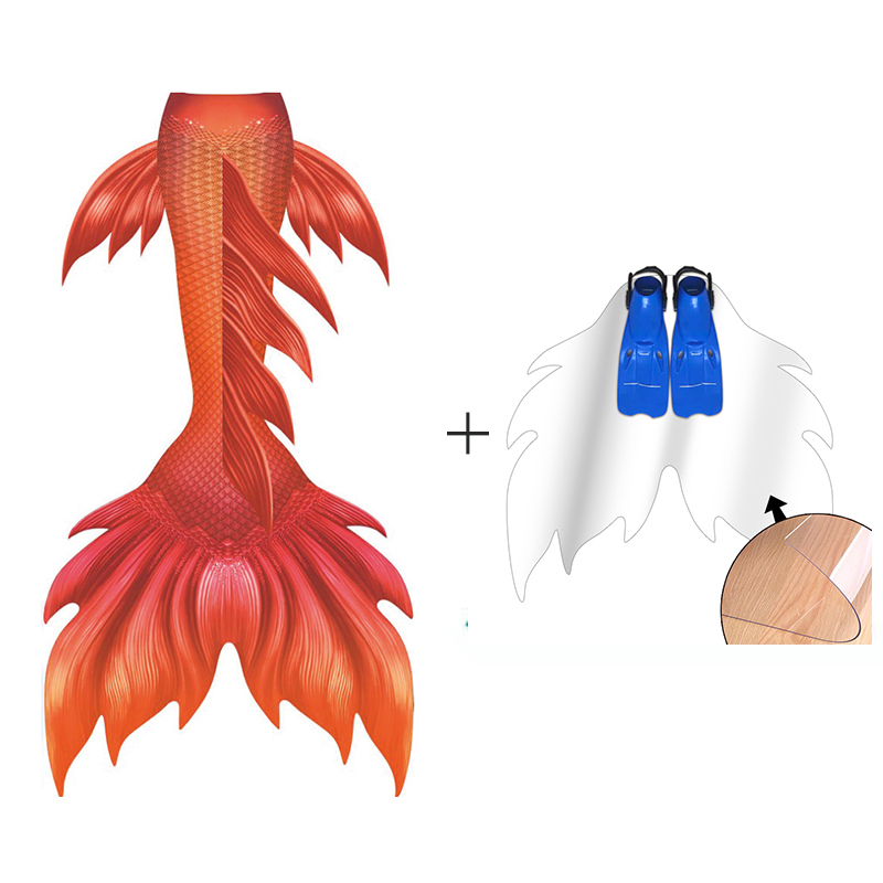 Cola de sirena naranja para mu - Swim Fins reseña y precio